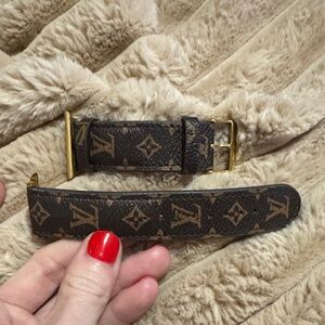 Louis Vuitton Brown and Gold Monogram watch Strap